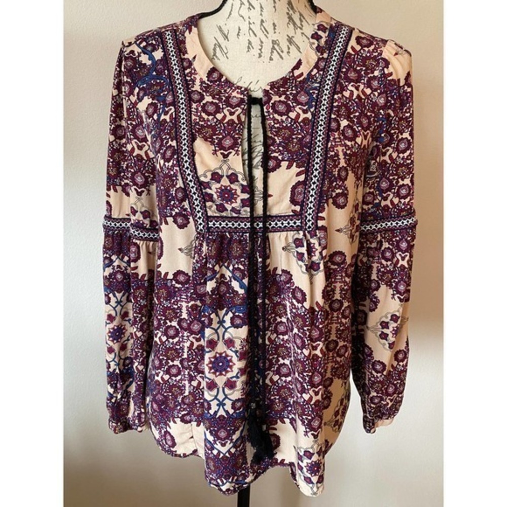 DANIELRAINN SIZE M FLORAL PRINT BLOUSON SLEEVES0